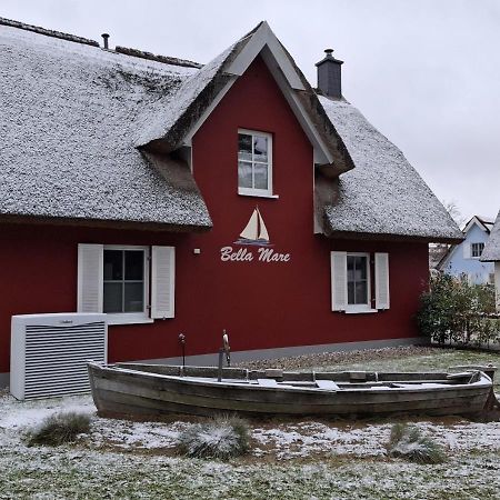 Modernes Reetdach-Ostseeferienhaus Bella Mare, Insel Usedom Mit Sauna, Kamin & Sonnenterrasse Zirchow 外观 照片